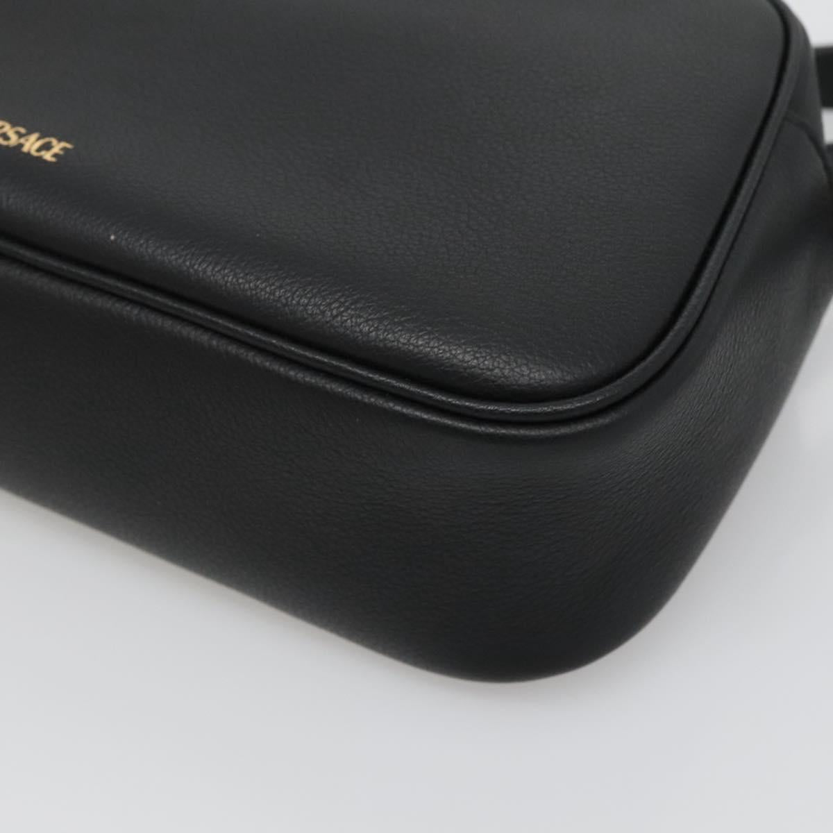 Versace Black Leather Medusa