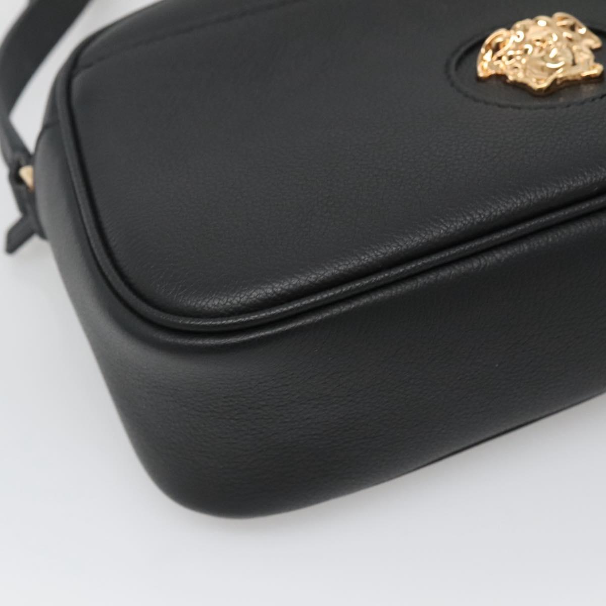 Versace Black Leather Medusa