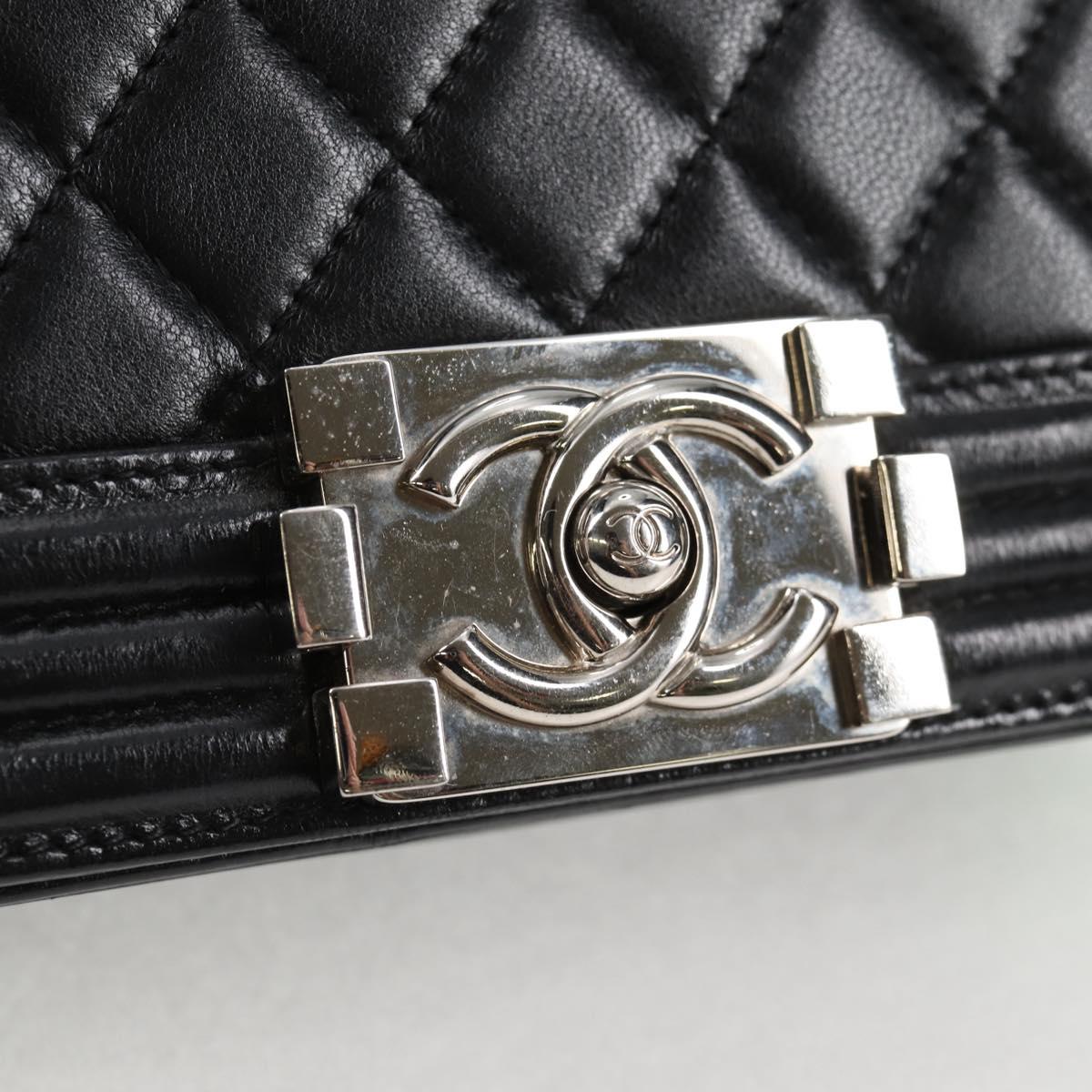 Chanel Black Leather Boy