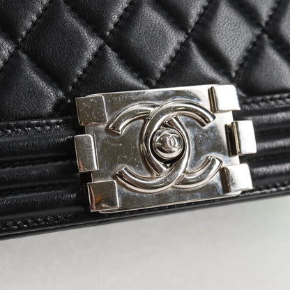 Chanel Black Leather Boy
