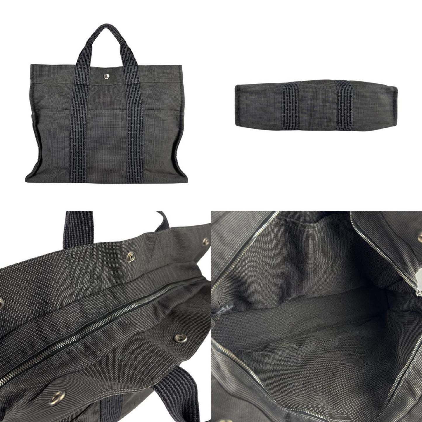 Hermès Gray Canvas Herline