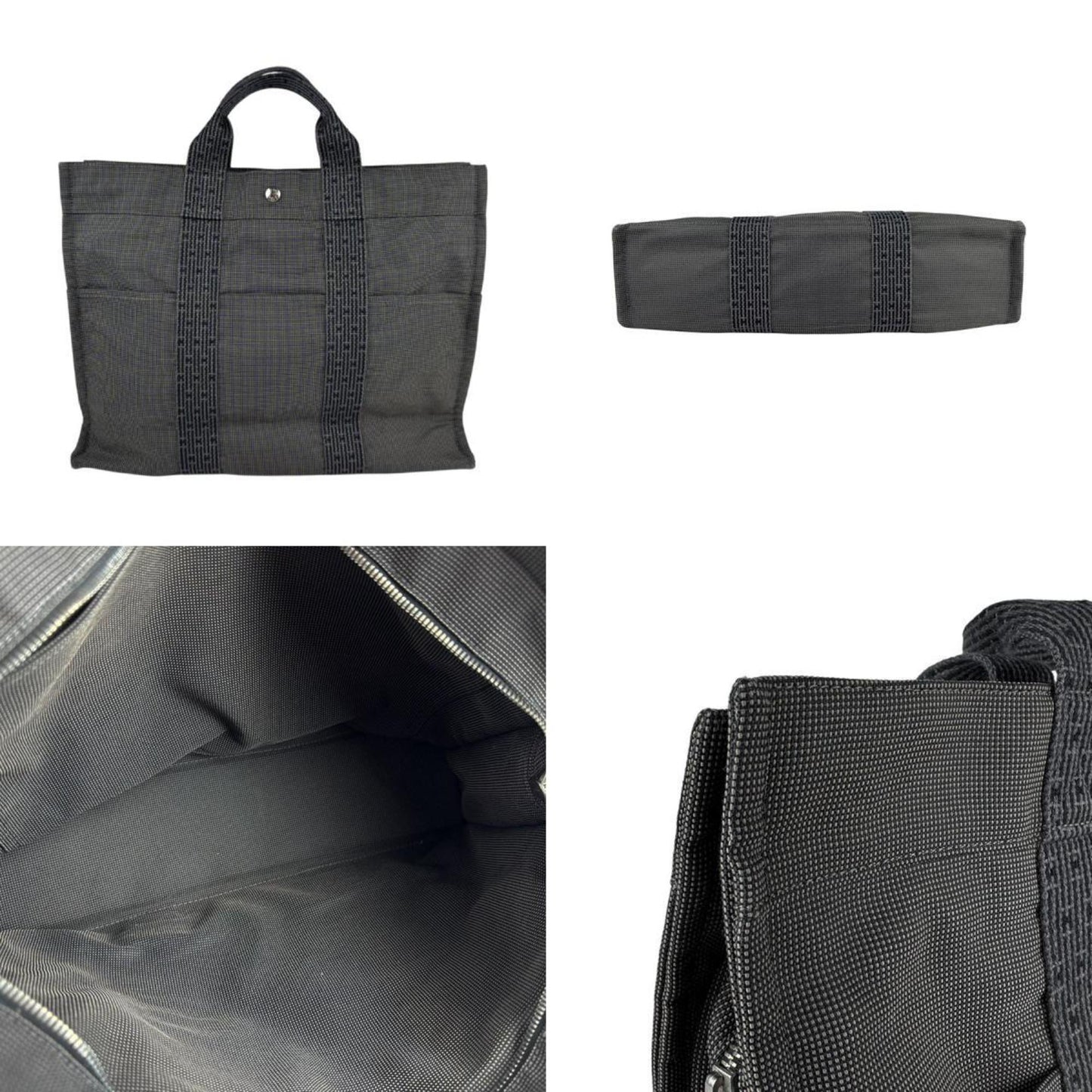 Hermès Gray Canvas Herline