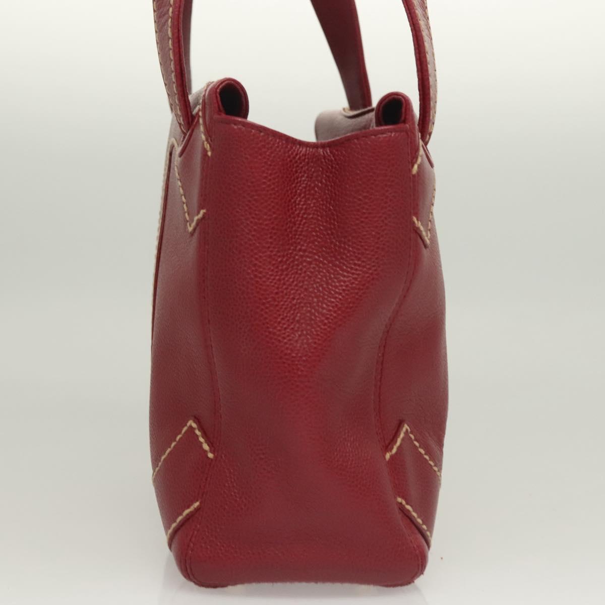 Chanel Red Leather Logo Cc