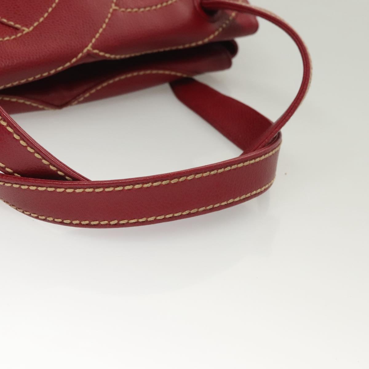Chanel Red Leather Logo Cc