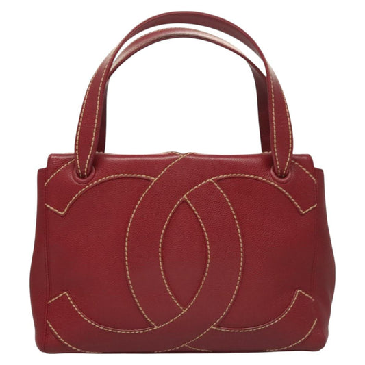 Chanel Red Leather Logo Cc