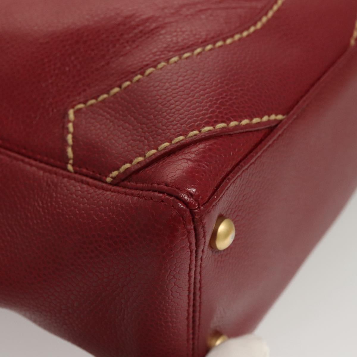 Chanel Red Leather Logo Cc