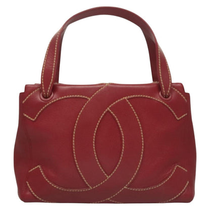 Chanel Red Leather Logo Cc