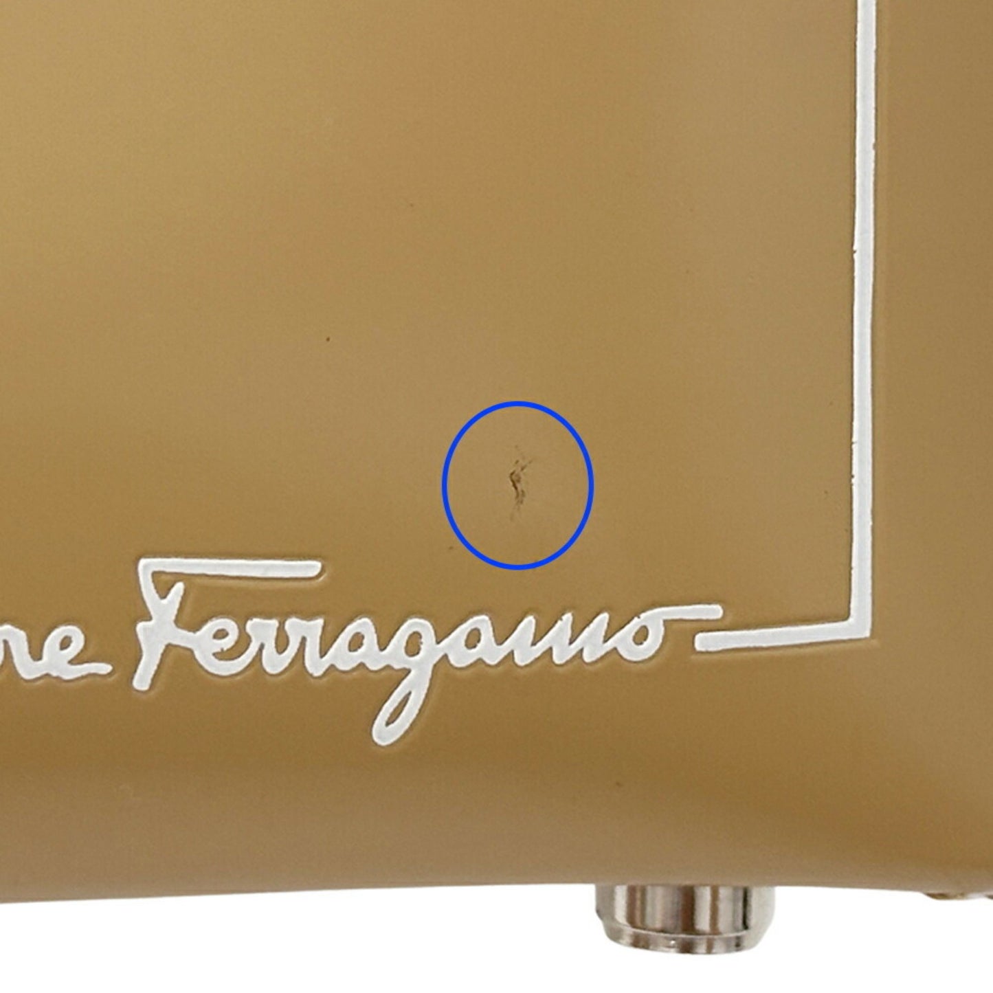 Salvatore Ferragamo Brown Leather Logo