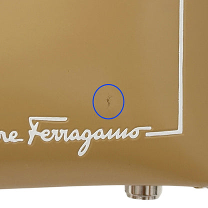 Salvatore Ferragamo Brown Leather Logo