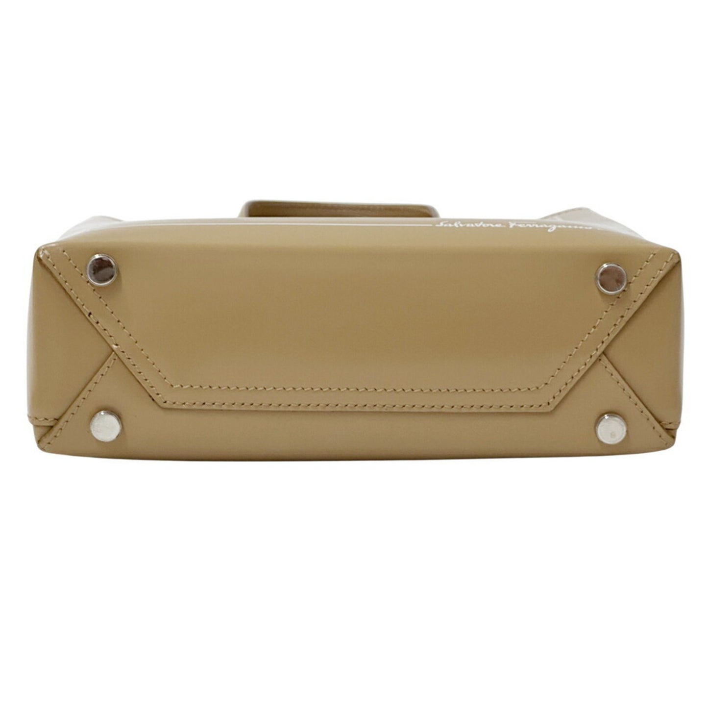 Salvatore Ferragamo Brown Leather Logo