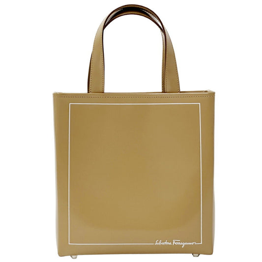 Salvatore Ferragamo Brown Leather Logo