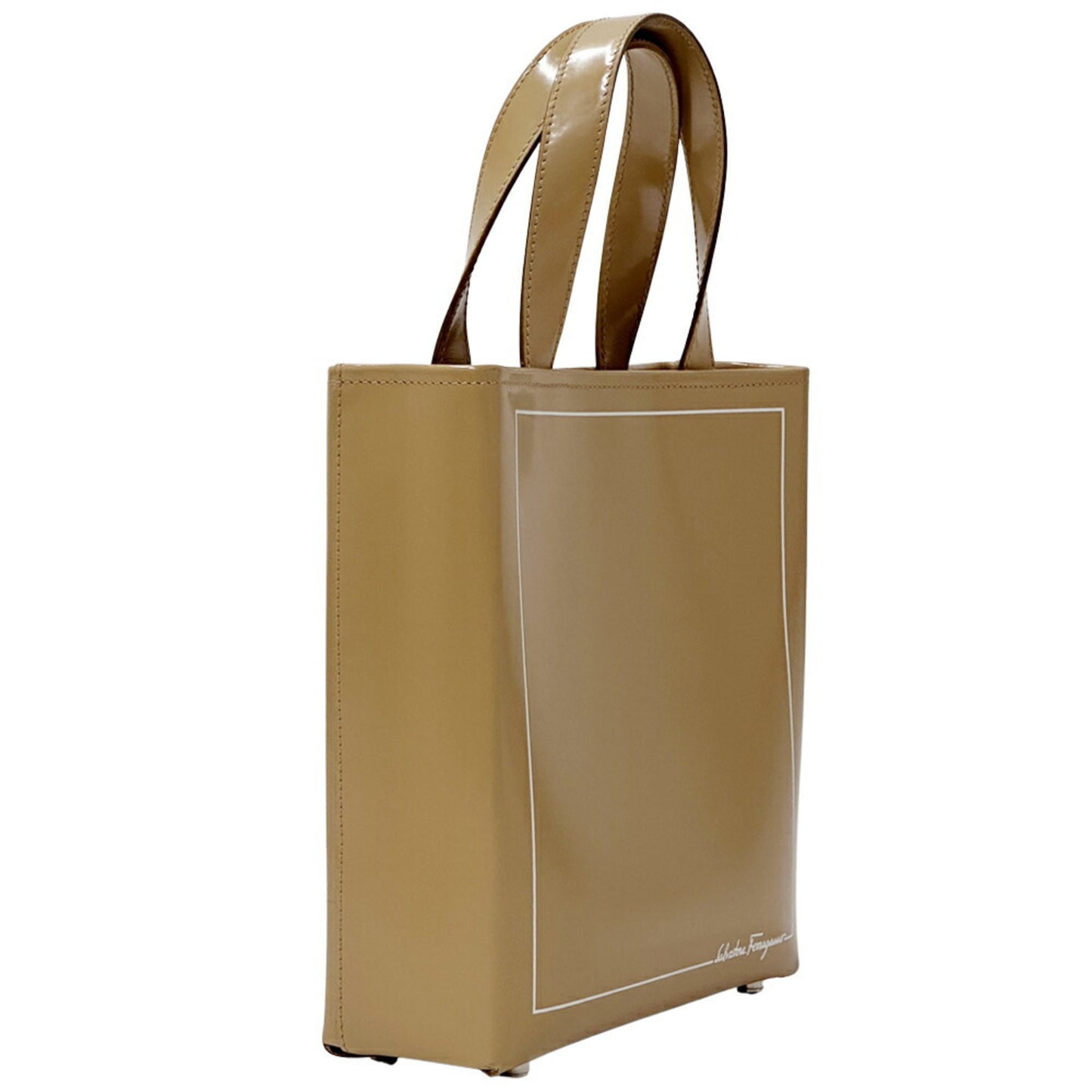 Salvatore Ferragamo Brown Leather Logo