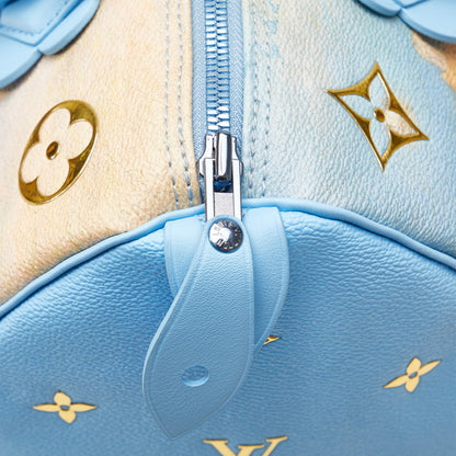 Louis Vuitton Blue Canvas Speedy 30