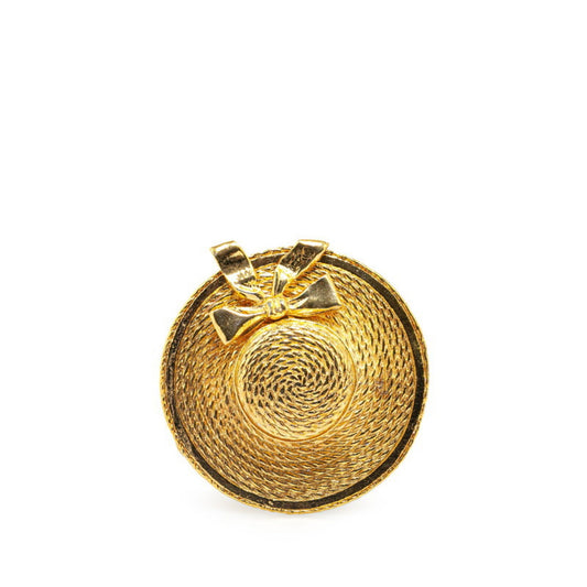 Chanel Gold Gold Plated Brooch