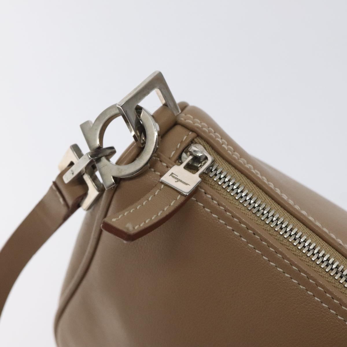 Salvatore Ferragamo Brown Leather Gancini