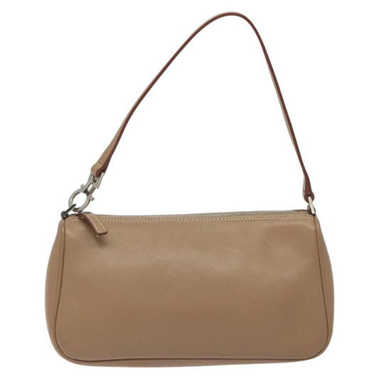 Salvatore Ferragamo Brown Leather Gancini