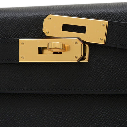 Hermès Black Leather Kelly 28
