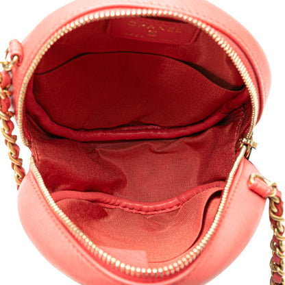 Chanel Red Leather Chain Around