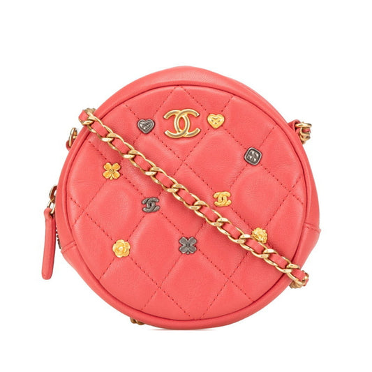 Chanel Red Leather Chain Around