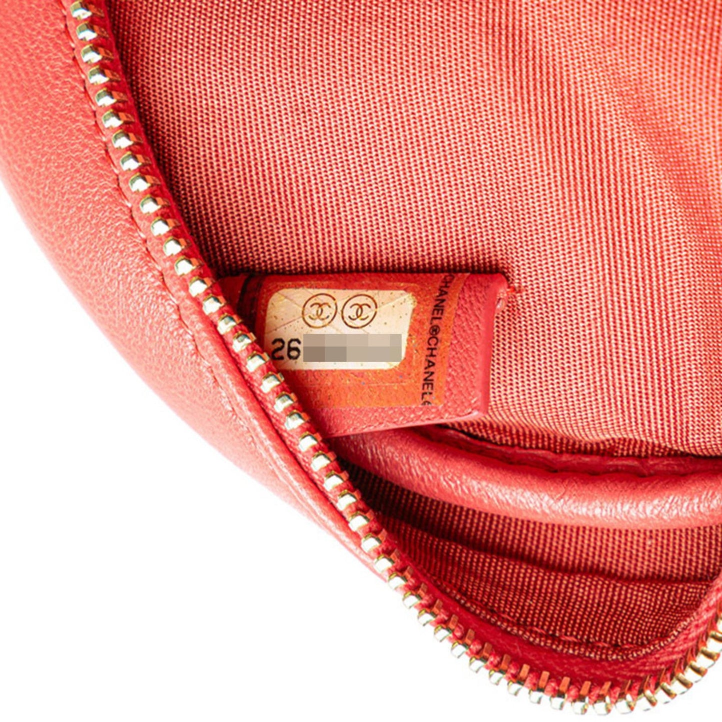 Chanel Red Leather Chain Around