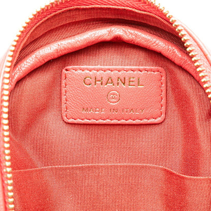 Chanel Red Leather Chain Around