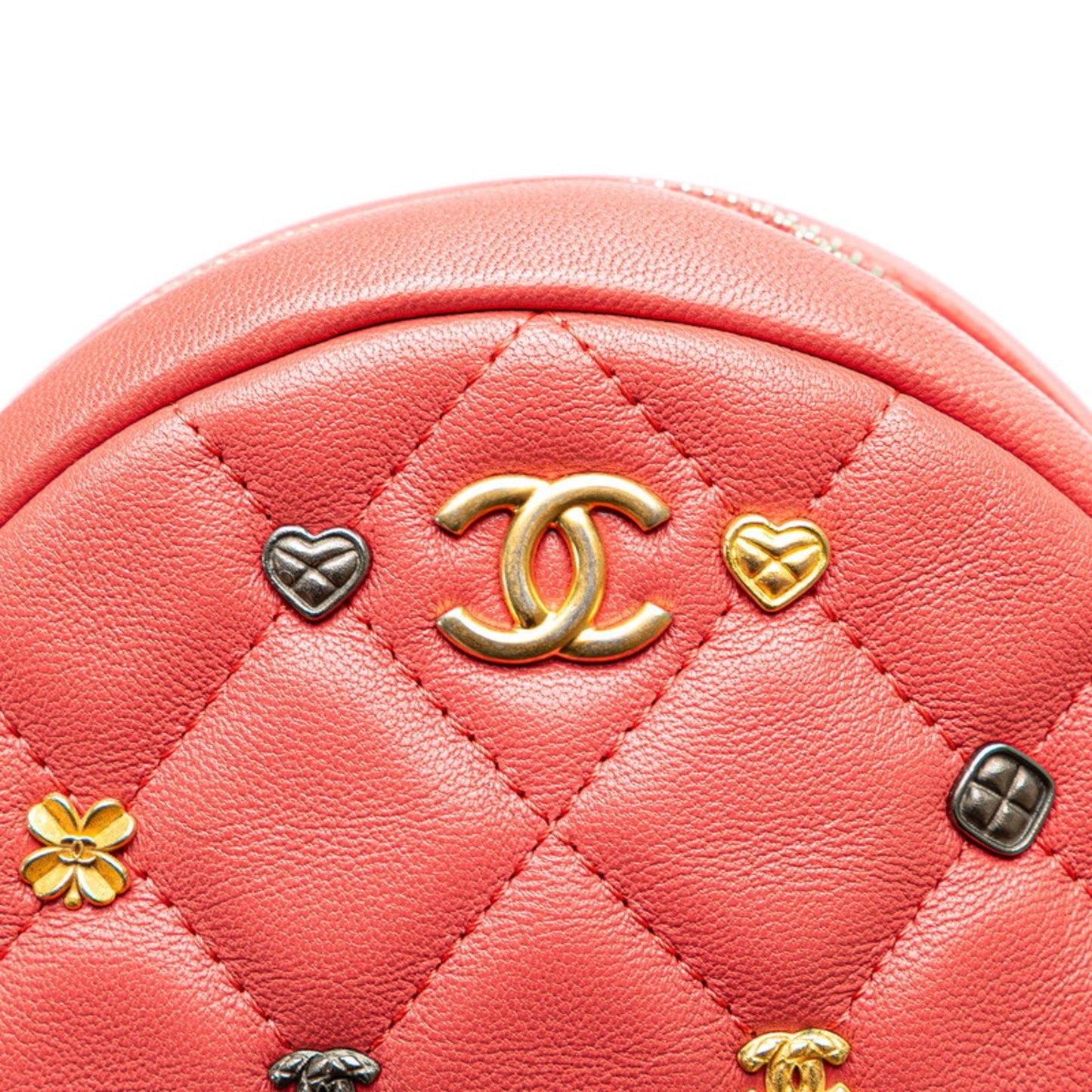Chanel Red Leather Chain Around