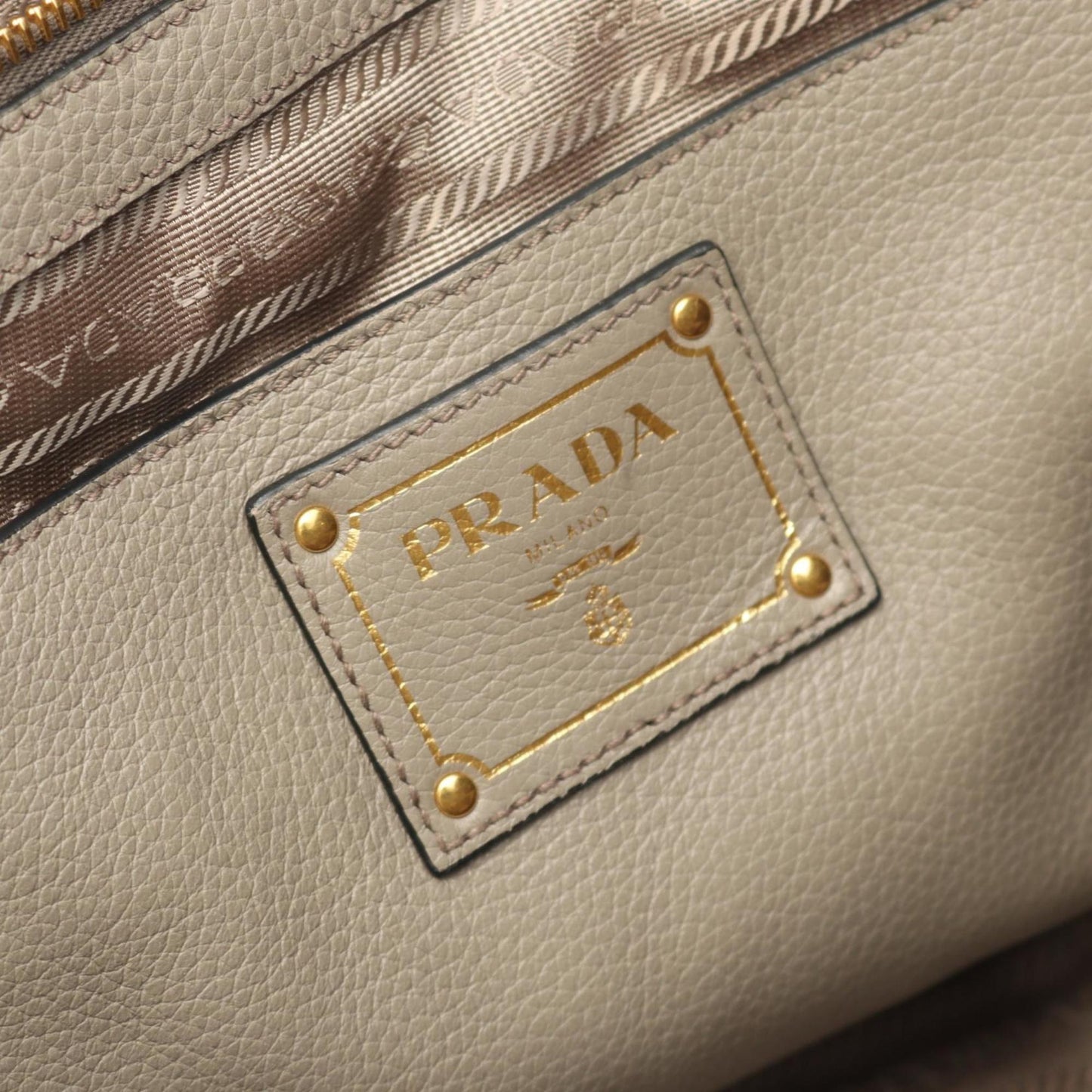 Prada Brown Leather Vitello