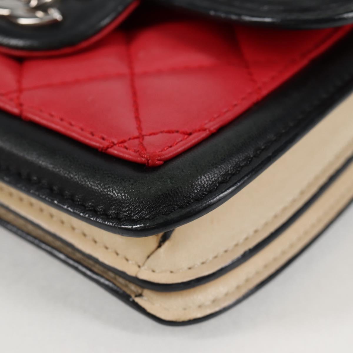 Chanel Red Leather Mini Flap Bag
