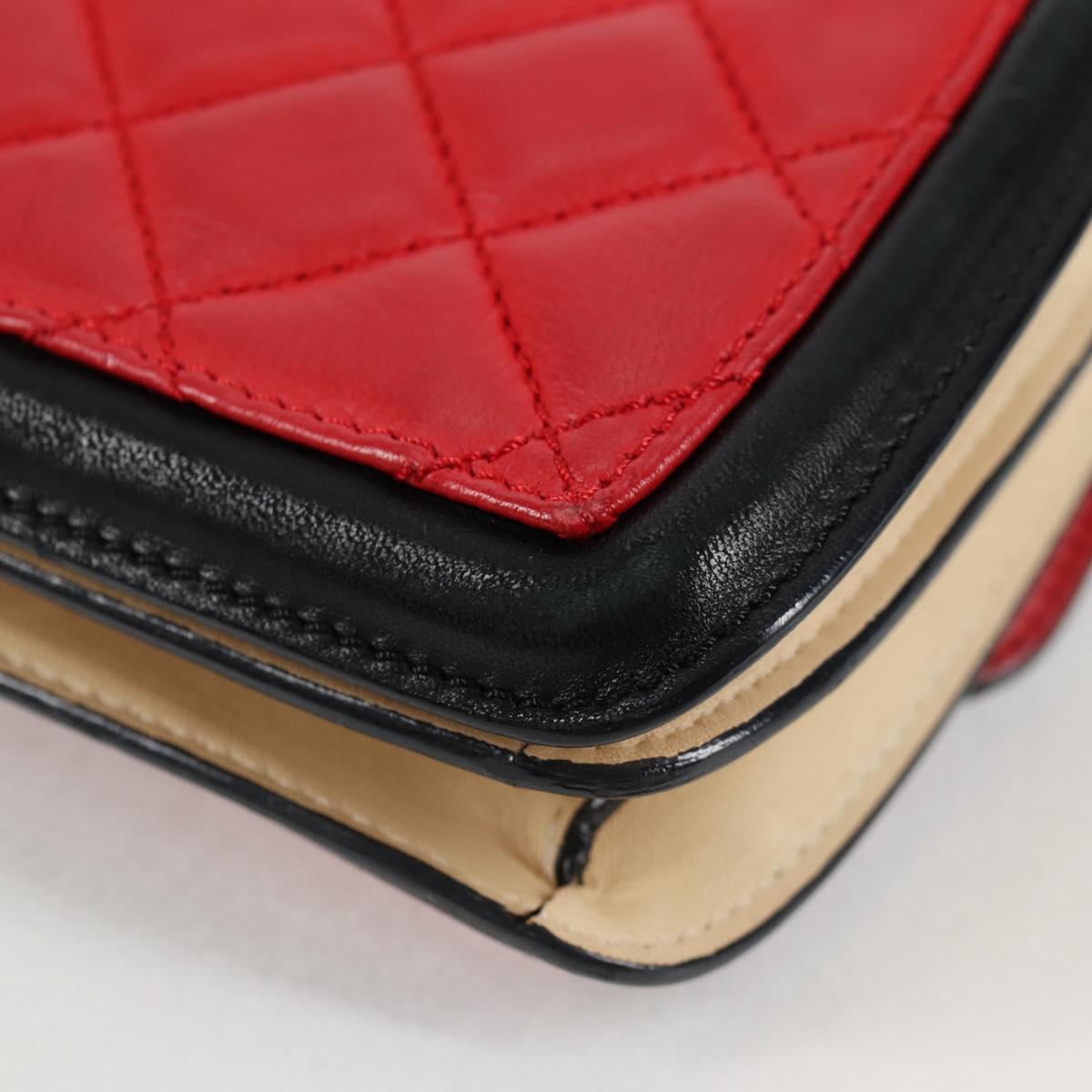 Chanel Red Leather Mini Flap Bag