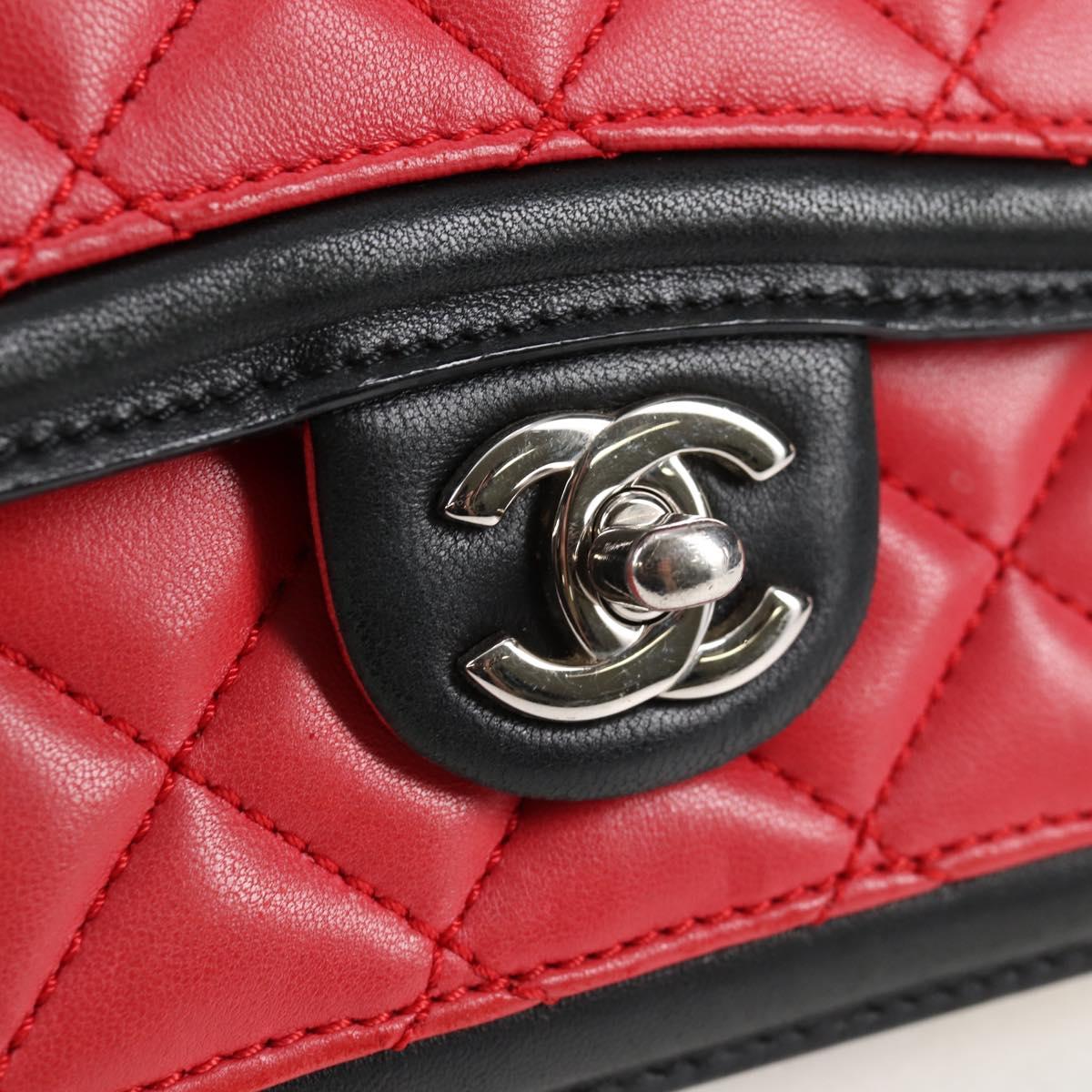 Chanel Red Leather Mini Flap Bag
