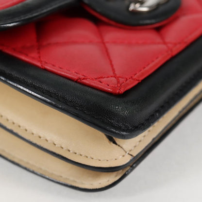 Chanel Red Leather Mini Flap Bag
