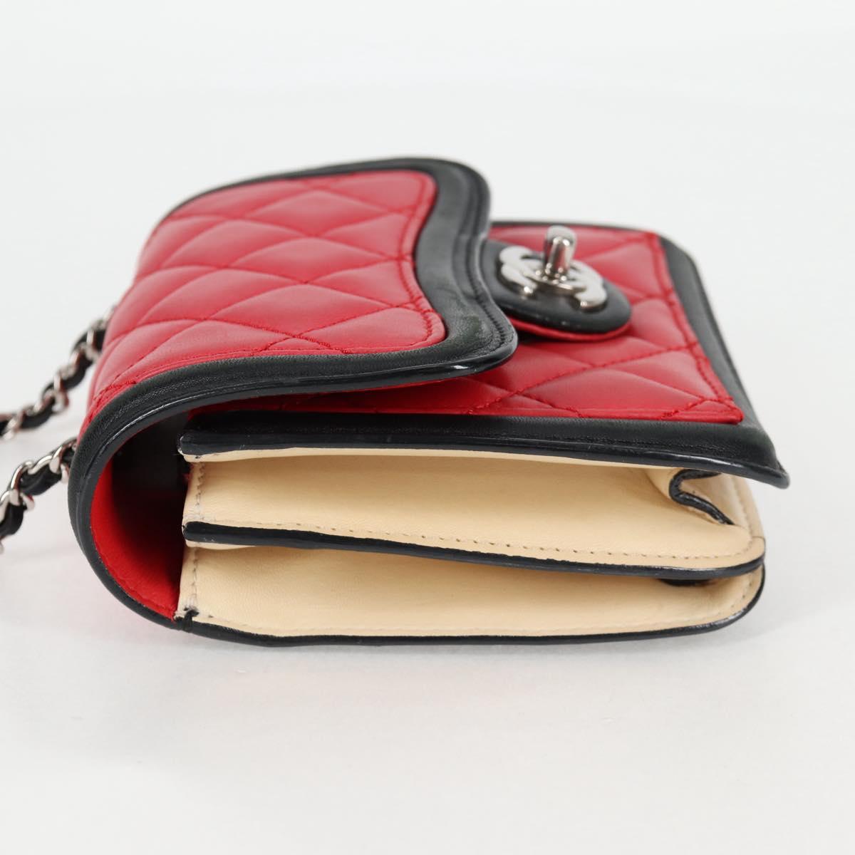 Chanel Red Leather Mini Flap Bag