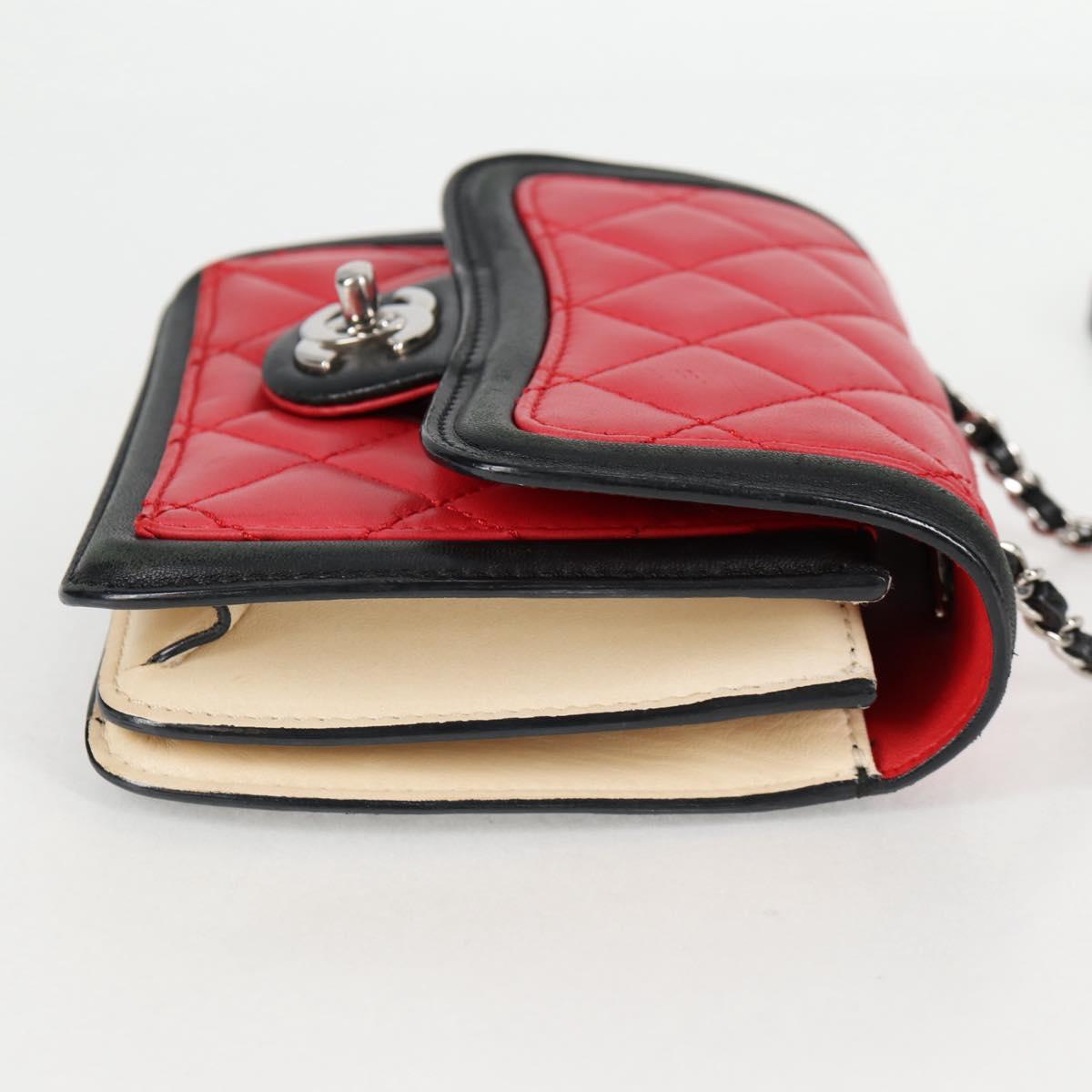 Chanel Red Leather Mini Flap Bag