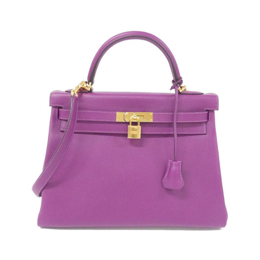 Hermès Purple Leather Kelly 32
