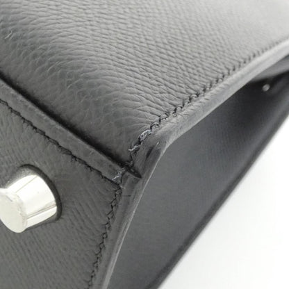 Hermès Black Leather Kelly 25
