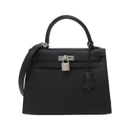 Hermès Black Leather Kelly 25
