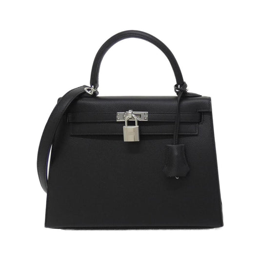 Hermès Black Leather Kelly 25