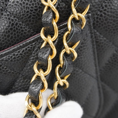 Chanel Black Leather Timeless 26