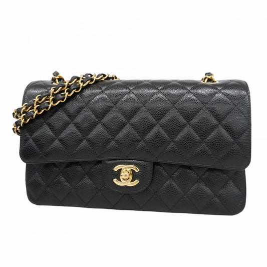 Chanel Black Leather Timeless 26