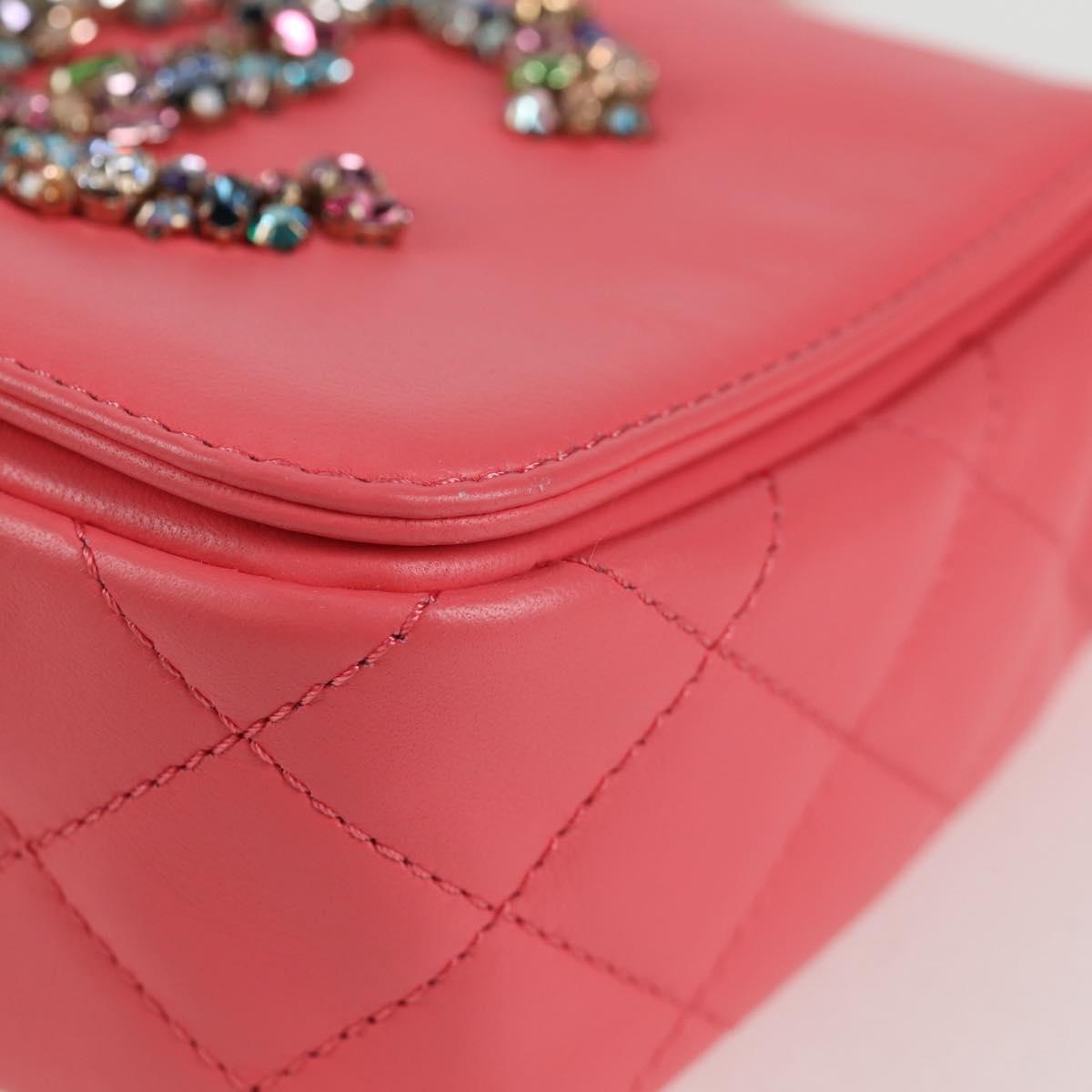 Chanel Pink Leather Logo Cc