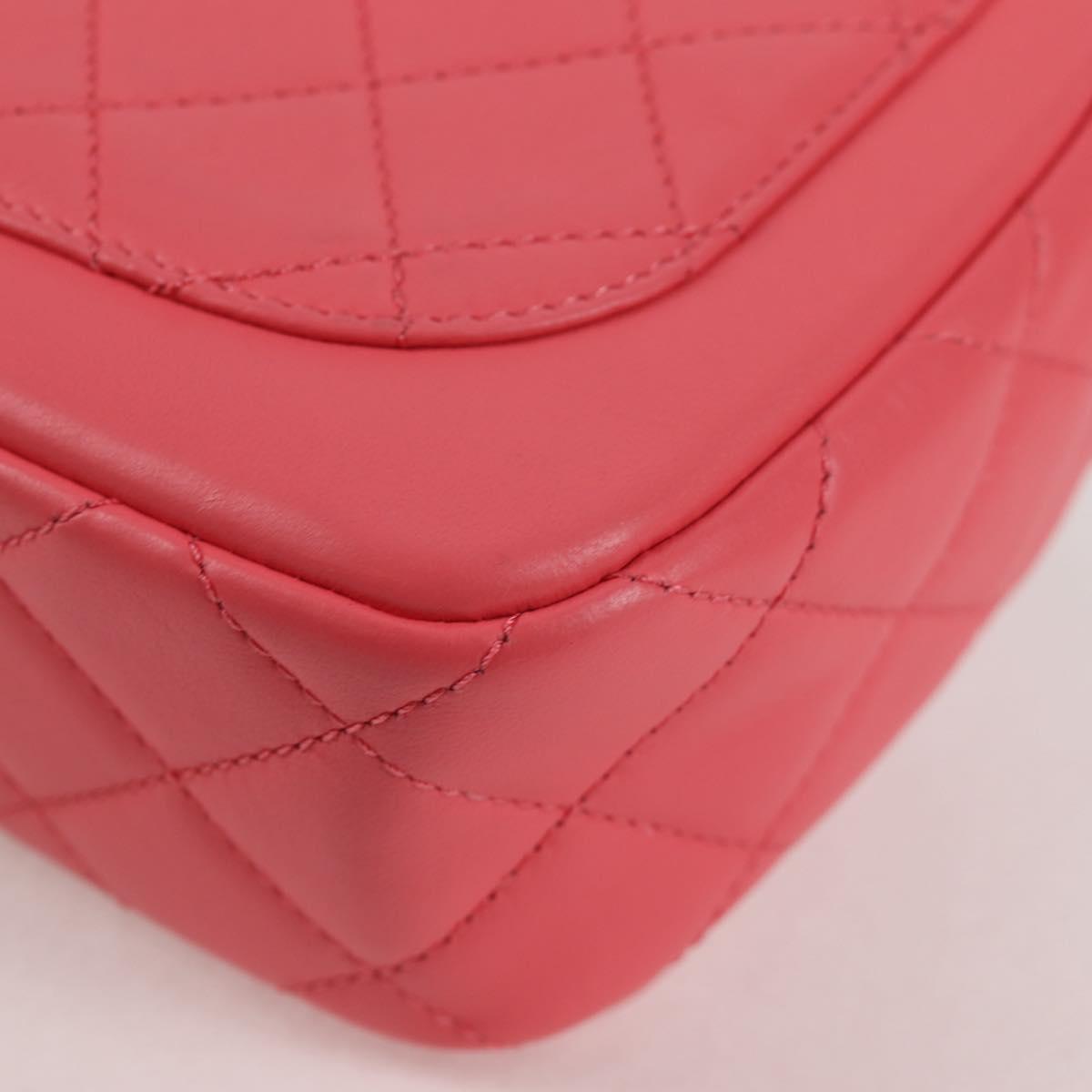 Chanel Pink Leather Logo Cc