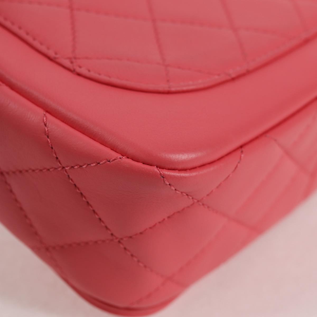 Chanel Pink Leather Logo Cc