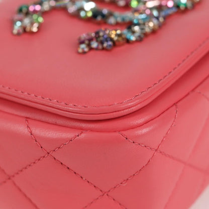 Chanel Pink Leather Logo Cc