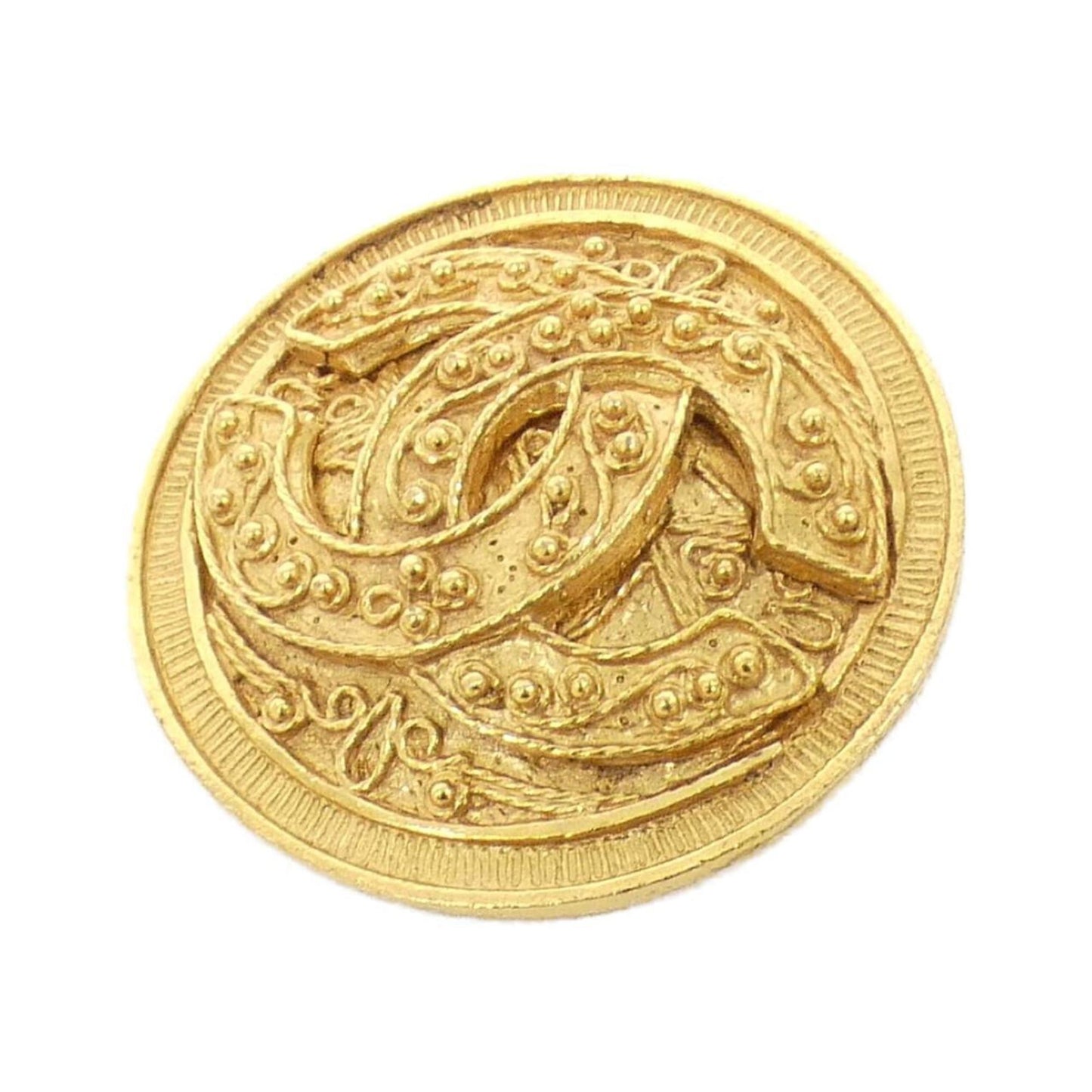Chanel Gold Gold Plated Coco Mark