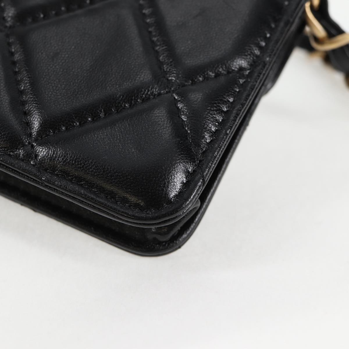Chanel Black Leather Logo Cc