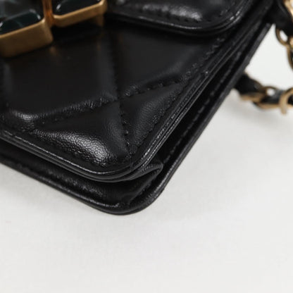 Chanel Black Leather Logo Cc