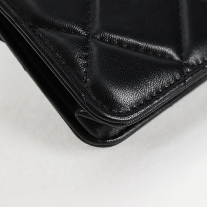 Chanel Black Leather Logo Cc