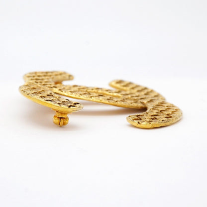 Chanel Gold Gold Plated Coco Mark