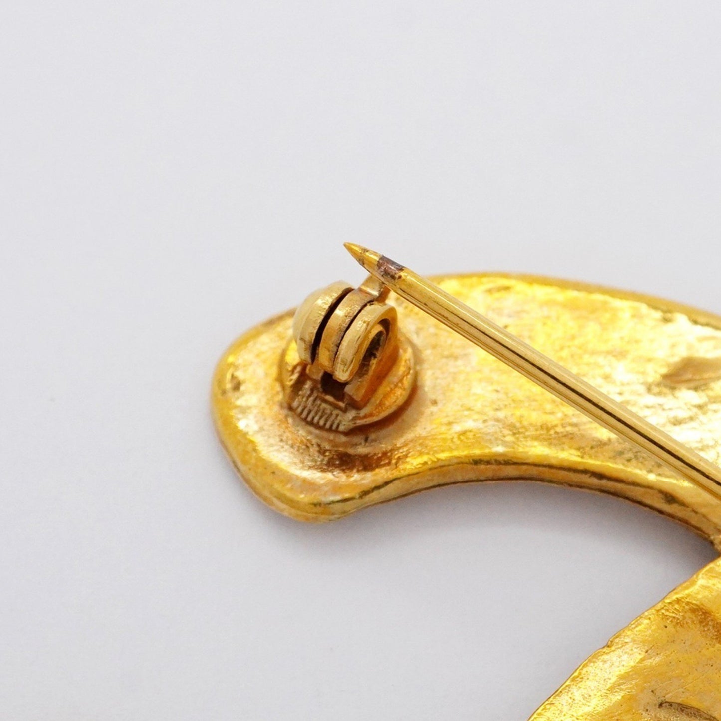 Chanel Gold Gold Plated Coco Mark