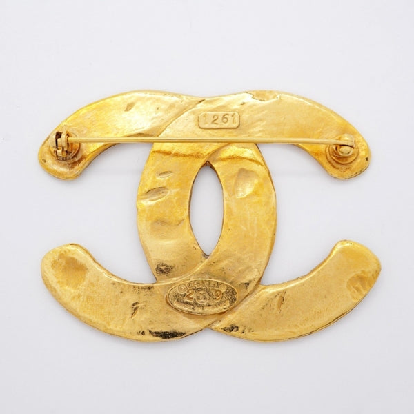 Chanel Gold Gold Plated Coco Mark